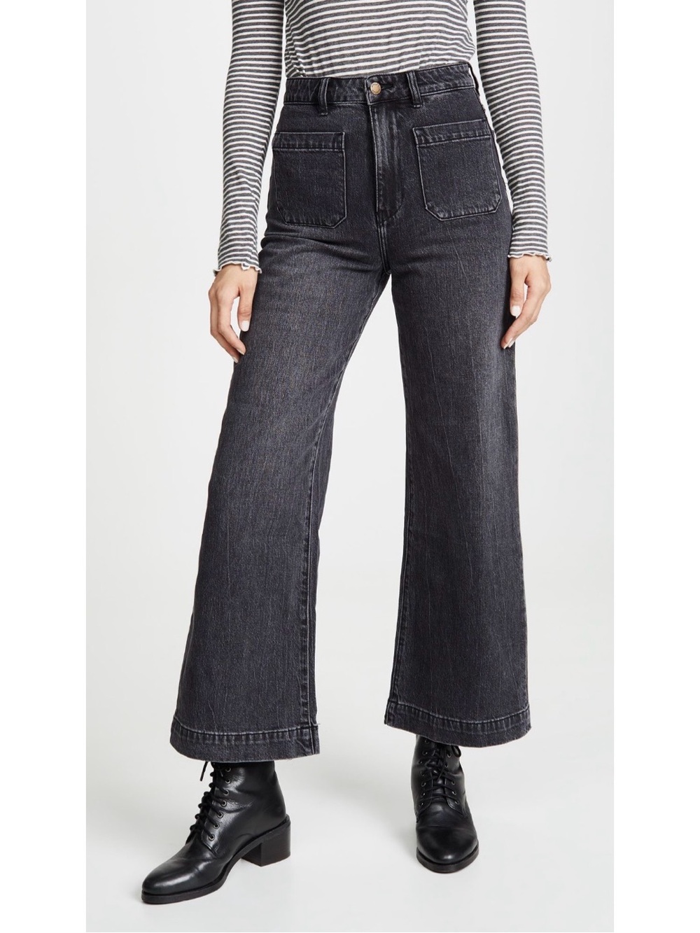 ROLLA'S Black Wide Leg Flare Jeans